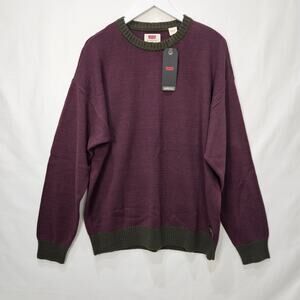 Levi's Men's Purple Green Relaxed Fit Sweater Size Medium